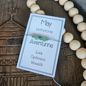 Natural birthstone bracelet May Aventurine